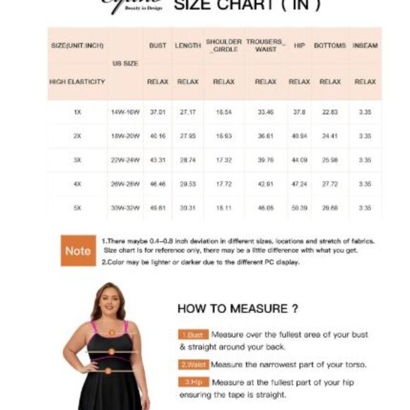 Womens Size 3X Plus Size Two Piece Tankini Swimsuit Resortwear Brown - Picture 7 of 13